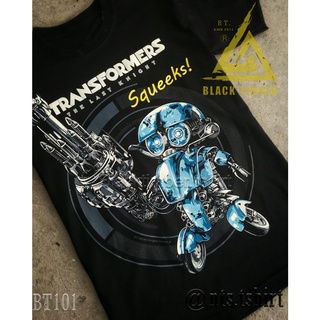 Transformers Squeeks Robot เสื้อยืด สีดำ BT Black Timber T-Shirt ผ้าคอตตอน สกรีนลายแน่น S M L XL XXL