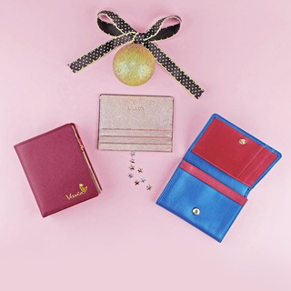 พร้อมส่ง Mini Wallets หนังวัวแท้ 3 ใบ คละสีได้