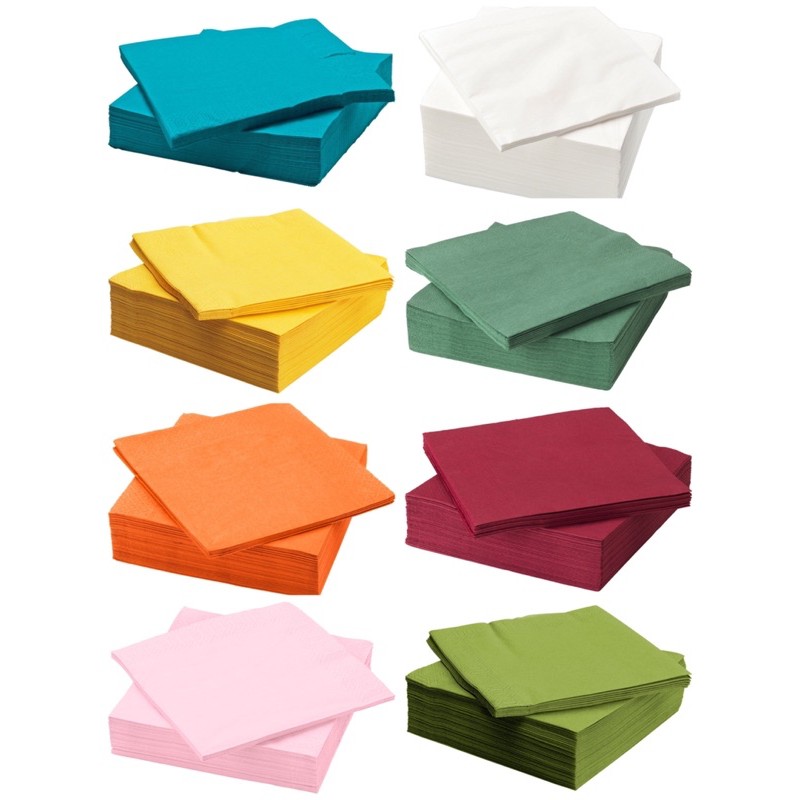 กระดาษเช็ดปาก ทิชชู่ IKEA FANTASTISK ฟันทัสติสค์ กระดาษเช็ดปาก, 40x40 ซม. ผ้าเช็ดปาก ร้านอาหาร โต๊ะอาหาร