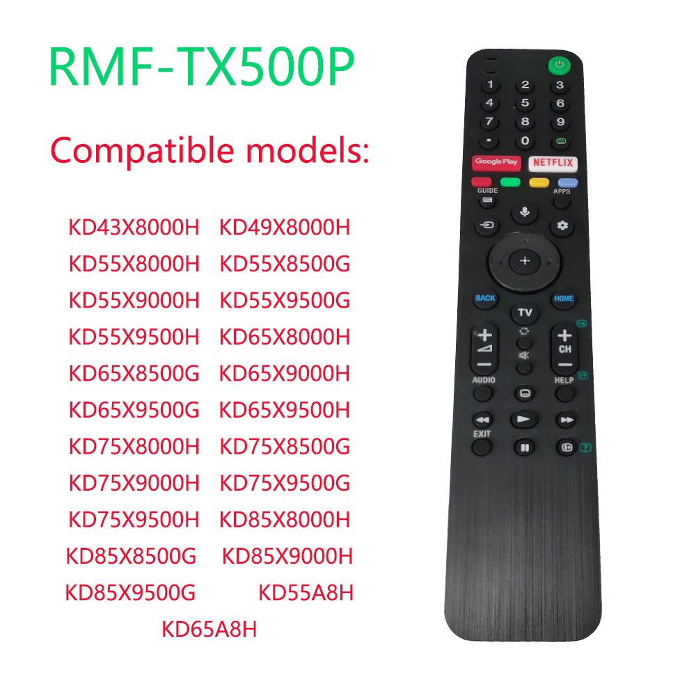 ใหม่ SONY RMF-TX500P พร้อม Netflix Google Play ควบคุมด้วยเสียง สําหรับ SONY 4K UHD Android Bravia TV