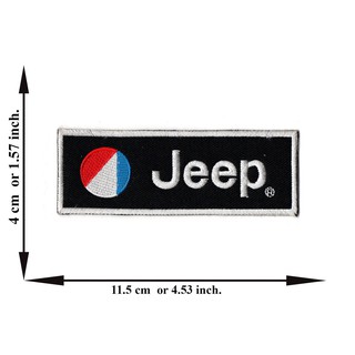 ตัดรีด ตัวรีดติดเสื้อ อาร์มปัก ติดเสื้อปัก ปักเสื้อ DIYลาย JEEP สีดำ