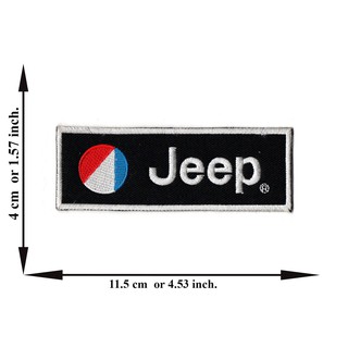 ตัดรีด ตัวรีดติดเสื้อ อาร์มปัก ติดเสื้อปัก ปักเสื้อ DIYลาย JEEP สีดำ