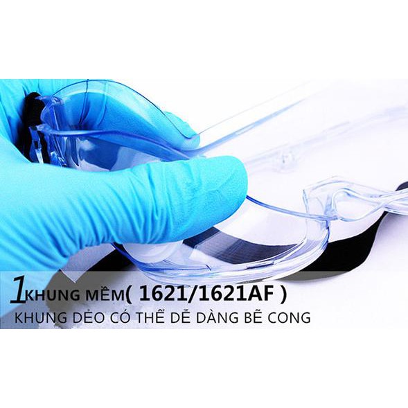 แว่นตากันสารเคมี 3M 1621AF