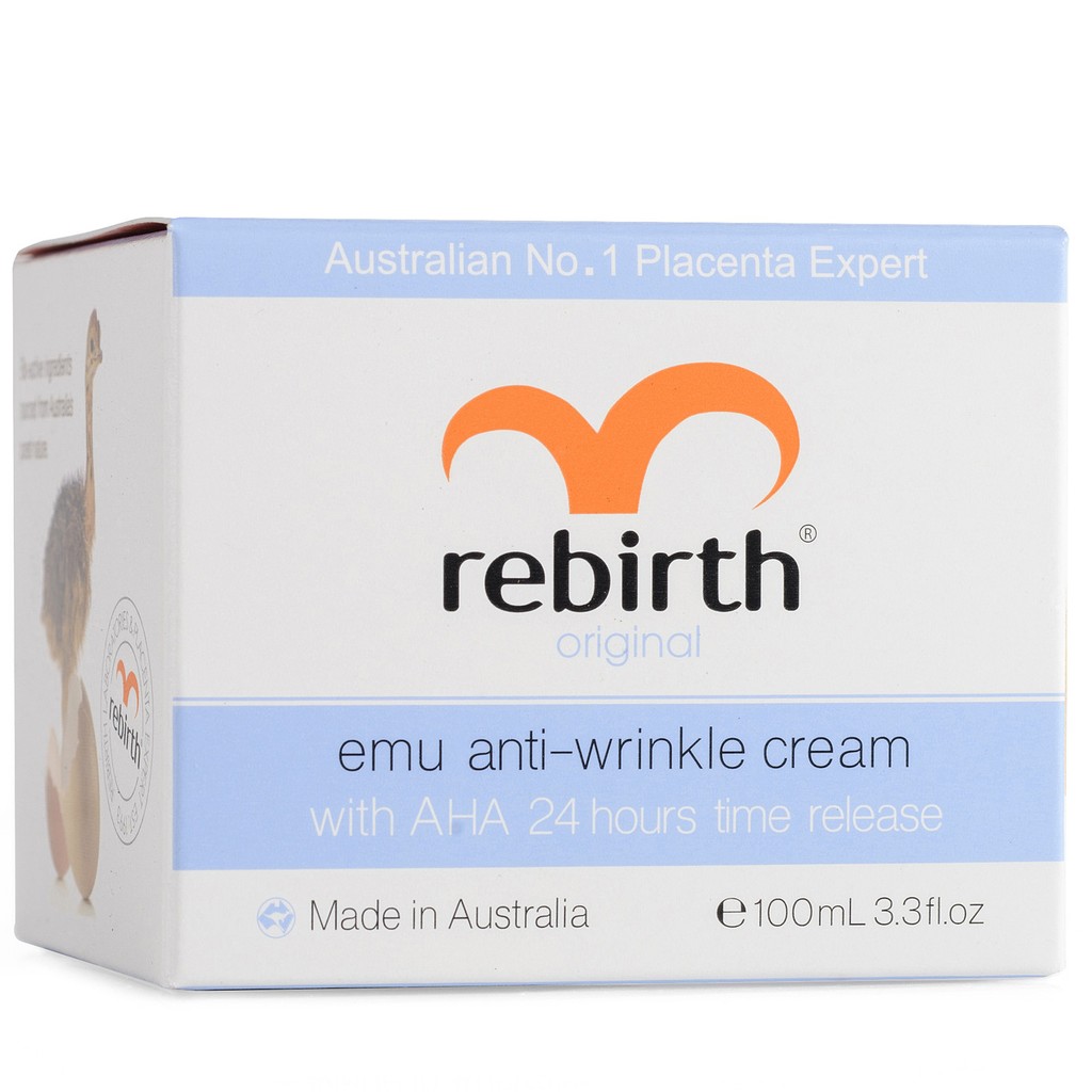 ครีมน้ำมันนกอีมู Rebirth Emu Anti-Wrinkle Cream with AHA (RB03) 100g