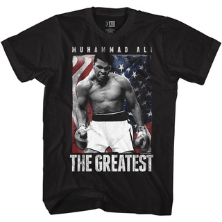 T-shirt  เสื้อยืด ลาย Muhammad Ali Americali สีดํา สําหรับผู้ใหญ่S-5XL