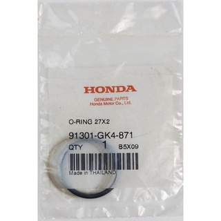 91301-GK4-871 Honda โอริง(27x2 )ฝาปิดฝาครอบเครื่องด้านขวา อะไหล่แท้ศูนย์💯%