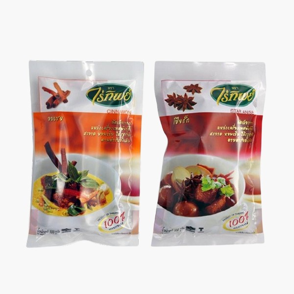 [ซื้อคู่ถูกกว่า]ไร่ทิพย์ เซ็ต โป๊ยกั๊ก 100 กรัม + อบเชย 100 กรัม