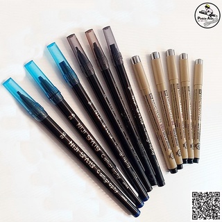 ปากกาสปีดบอล calligraphy pen ปากกาหัวตัด ปากกา calligraphy แพ็ค6 สีดำ สีน้ำเงิน พร้อมส่ง