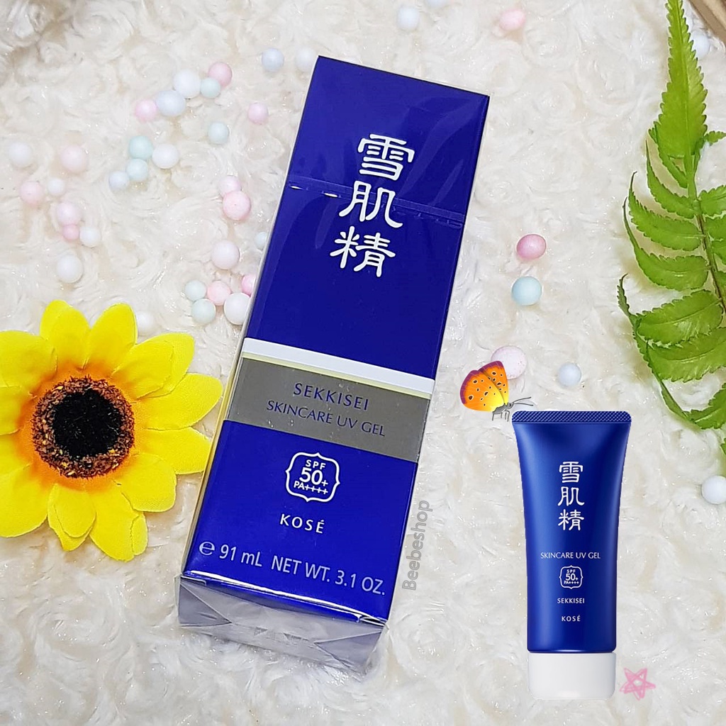 ♟Kose sekkisei Skincare uv gel 91ml ครีมกันแดดเนื้อเจล รุ่นใหม่ ผลิต 05/2020