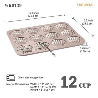 Chefmade พิมพ์มาเดอลีน madeleine cake mold WK9739