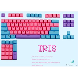 104 key mechanical keyboard PBT translucent keycap large F general arrangement mechanical keyboard PBT keycap