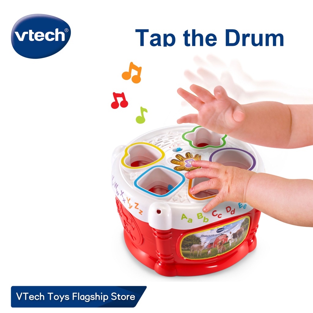 VTech Sort Discover Drum Shape Sorter Sorting Block Toys Baby Drum 6