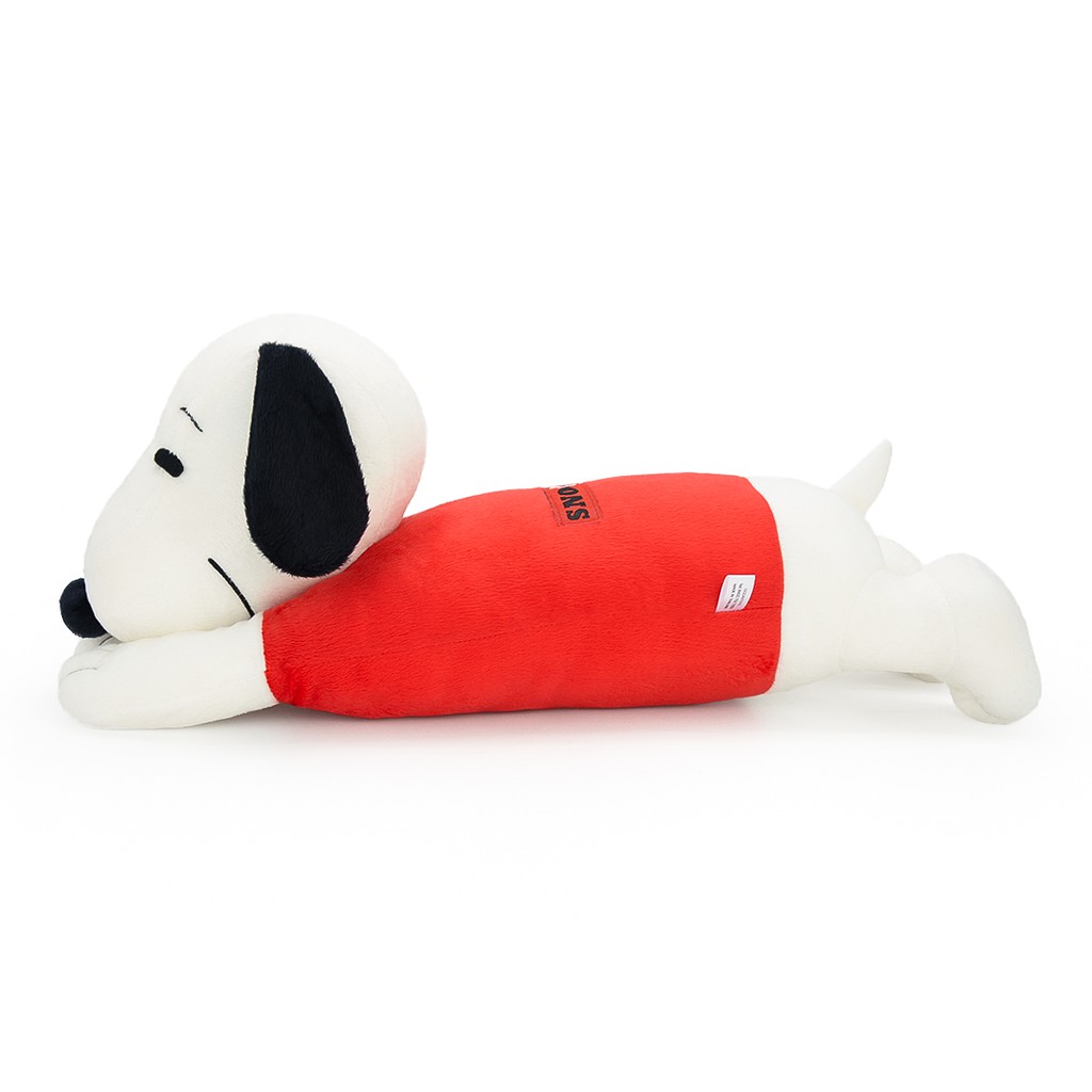 Snoopy ลิขสิทธิ์แท้ ตุ๊กตา หมอนข้าง Snoopy หมอบ สนูปปี้ : The Peanuts Movie