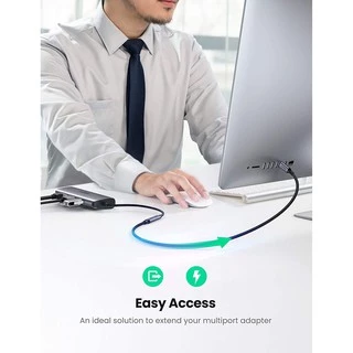 UGREEN รุ่น US372 สายเพิ่มความยาว USB-C 3.2 Extension Type C Male to Female Gen2 10Gbps ยาว0.5-1m
