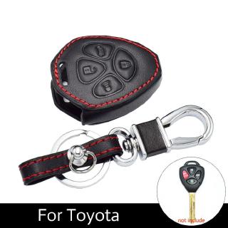 ของแท้ FOB Fit เคสกุญแจรถ แบบกุญแจปุ่มกด วัสดุหนังแท้ สำหรับ Toyota Camry Avalon Corolla Matrix Rav4 Venza Yaris 4