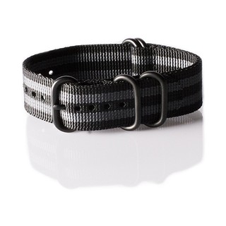 สายนาโต้ zulu nato strap รุ่น pvd black and grey jamebound