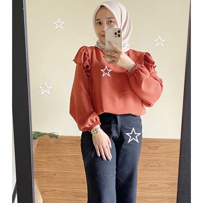 Ayana เสื้อเบลาส์ Crinkle (ป้องกันฝุ่น)