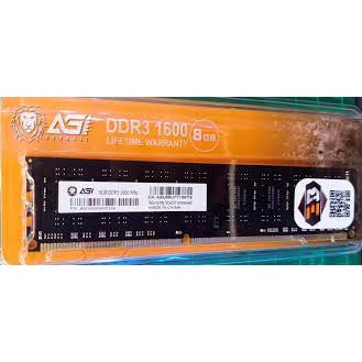 RAM DDR3(1600 ) 8GB AGI ประกัน ไร้ทาม ของแท้ประกันศูนย์แรม สำหรับพีซี RAM PC AGI DDR3 4GB / 8GB Bus 1600 ของใหม่ รับประก