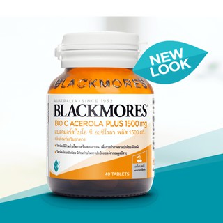 ✨หมดอายุ10/22✨Blackmores BIO C Acerola Plus 1500mg 40 เม็ด แบลคมอร์ส วิตามินซี ไบโอซี อะซีโรลา พลัส**