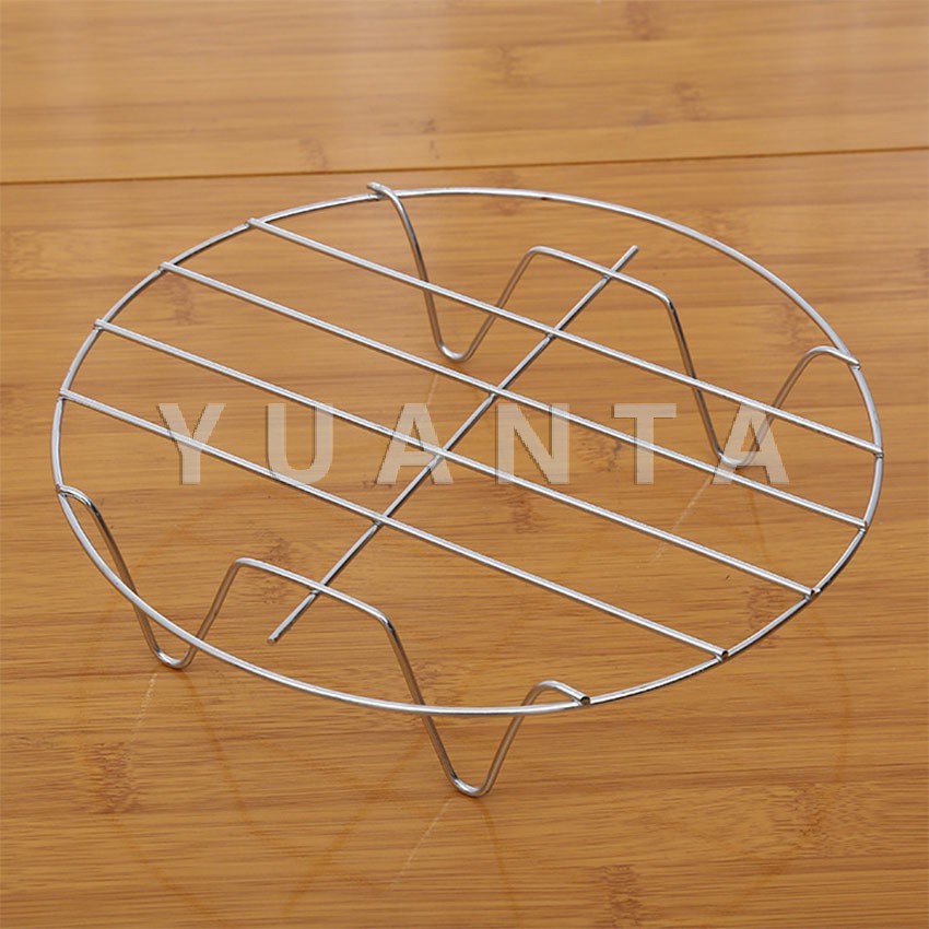 YUANTA ขาตะแกรงสแตนเลส อุปกรณ์เสริม สำหรับหม้อทอดไร้น้ำมัน ขาตั้งสแตนเลส ตะแกรงสแตนเลส Single layer steaming rack