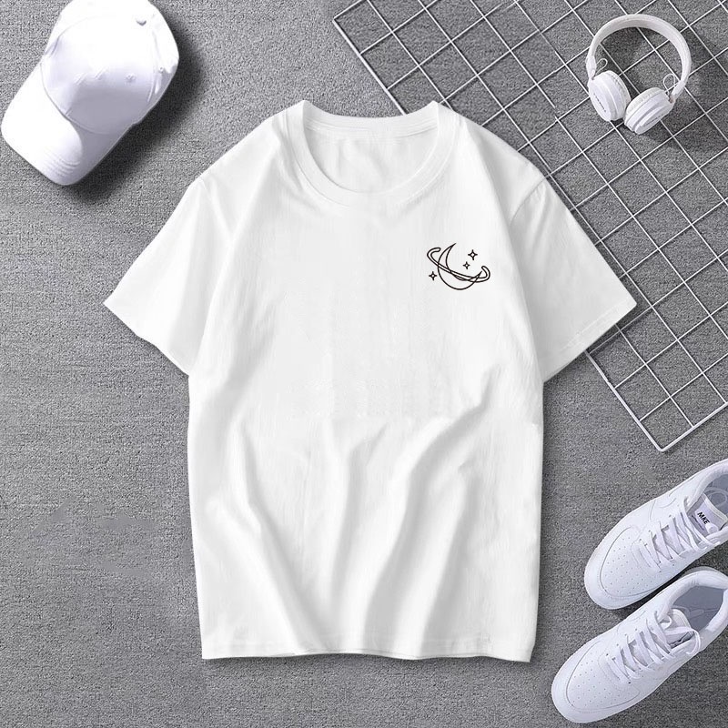 เสื้อทีเชิร์ตเสื้อยืดคอกลมแฟชั่นSportขาว-ดำ พร้อมส่ง T-623