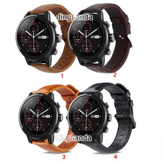 สายหนังหุ้มหนังแท้สำหรับ Huami Amazfit Stratos 2 2S 3