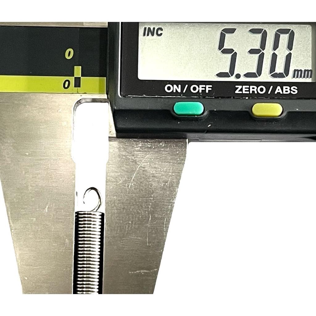 #7 สปริงดึง ลวดสแตนเลส 0.6มิล นอก 5.3มิล ยาวเนื้อ 30มิล ยาวรวมตะขอวัดนอก 39.6มิล ราคาต่อ 1ตัว - รูปที่ 2