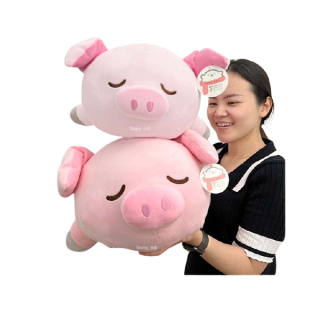 ตุ๊กตาหมูขี้เซา ตุ๊กตาหมู 70cm และ 100cm (แนวตรง 25นิ้ว และ 35นิ้ว)