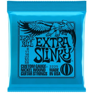 ERNIE BALL® สายกีตาร์ไฟฟ้า เบอร์ 8 (P02225) ของแท้ 100% รุ่น Extra Slinky (.008 - .038) ** Made in USA **