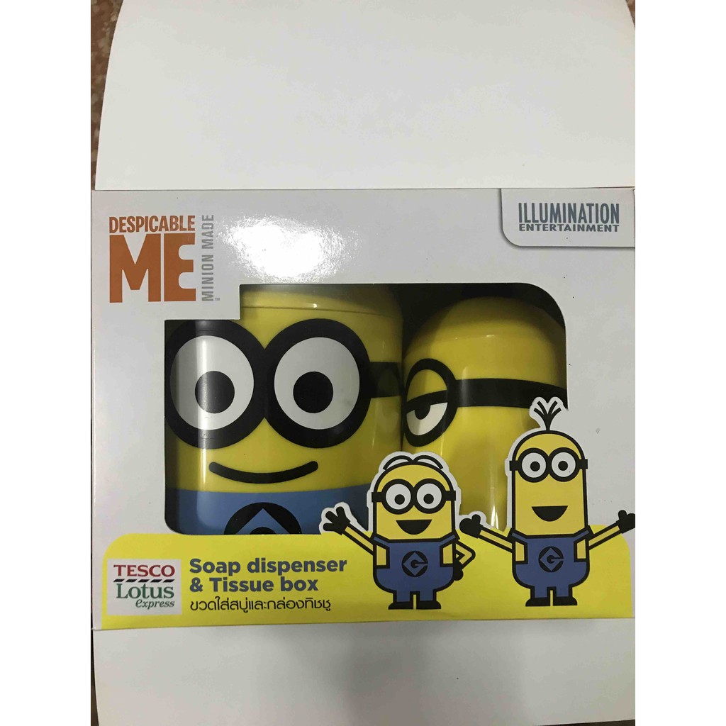 ชุดเซ็ตใส่สบู่+ทิชชู Minion จาก Tesco Lotus
