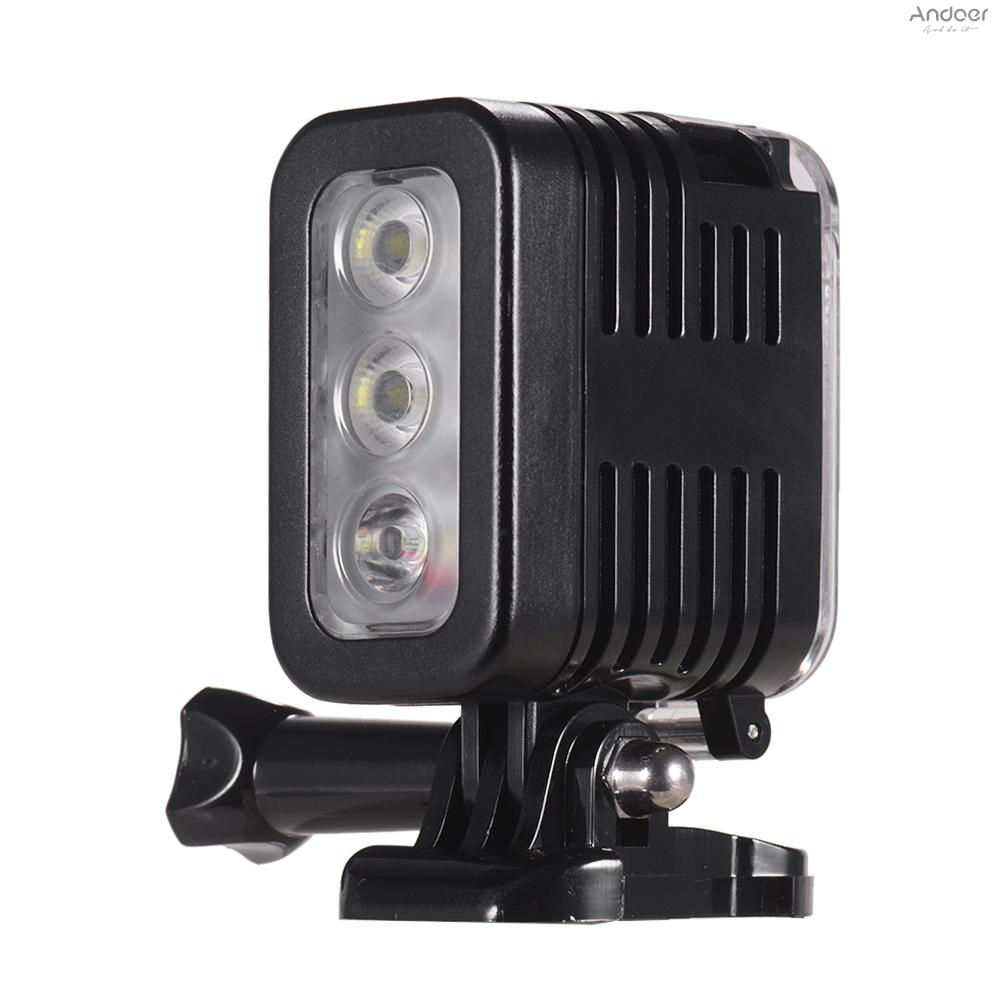 ไฟ LED กันน้ํา 5500-6000K 300Lux ใต้น้ํา มุมกว้าง 30 ม. ชาร์จ Micro USB สําหรับ GoPro Hero 7 6 5 4 3+ 3 Session และกล้องแอคชั่นอื่นๆ