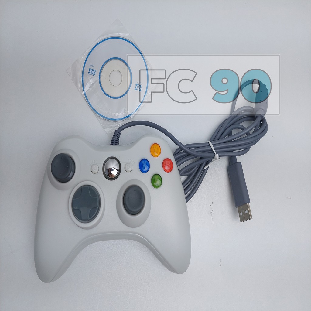 [ส่งเร็ว 1-2 วัน] จอยเกม เครื่อง Xbox360 และ PC สีขาว ของใหม่ สายยาว2.2เมตร  [XBox360]