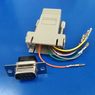 หัวประกอบ RS232  DB9 to RJ-45 Modular Adapter