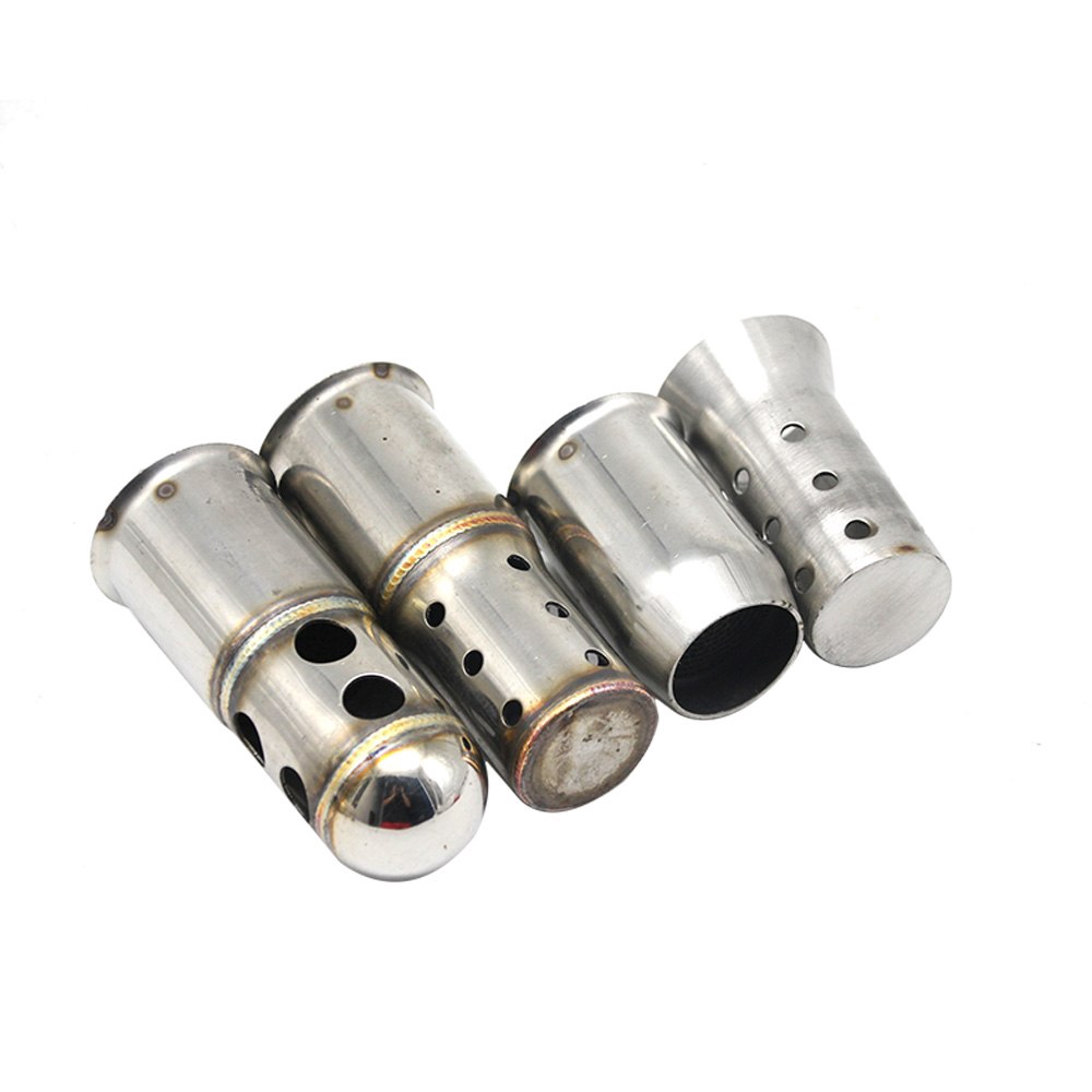51 มม.60 มม.Universal รถจักรยานยนต์ท่อไอเสียท่อไอเสียใส่ Catalyst Silencer DB Killer ที่ถอดออกได้ลดเสียงรบกวน