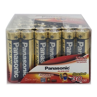 พานาโซนิค ถ่านอัลคาไลน์ ขนาด AAA รุ่น LR03T แพ็ค 2 ก้อน x 15 แพ็ค101360Panasonic Alkaline Battery Size AAA #LR03T 2 pcs