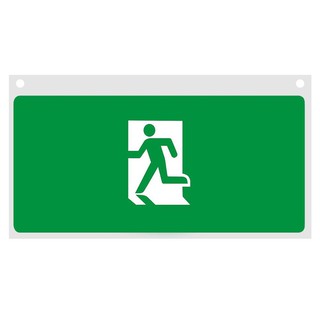 แผ่นป้ายทางออกฉุกเฉิน DELIGHT GLA1 ป้าย ไปทางซ้าย EMERGENCY EXIT SIGN DELIGHT GLA1 PERSON THROUGH DOORWAY LEFT DIRECTION