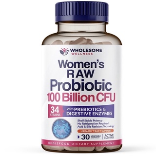 มี 2 ตัวเลือก Wholesome woman raw probiotic 100billion cfu หมดอายุ 2026