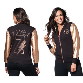 Zumba Bomber Jacket With Swarovski® Crystals แจ็คเก็ต เสื้อคลุมแขนยาวออกกำลังกายซุมบ้า)