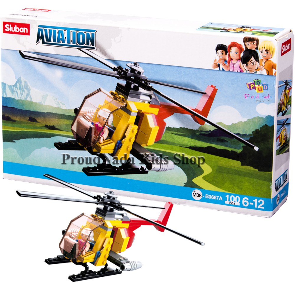 ProudNada Toys ตัวต่อเฮริคอปเตอร์ Sluban M38-B0667A AVIATION 100 PCS B0667A