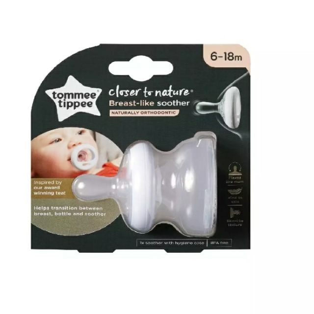 Tommee Tippee CTN Breast -Like Soother With Cover 6-18m