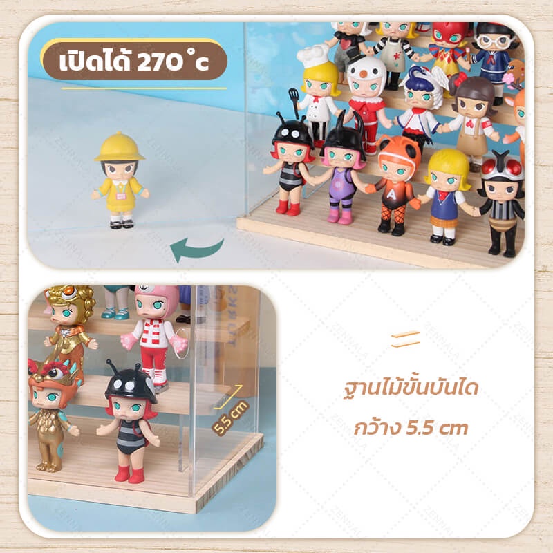 🎁พร้อมส่งจากไทย🎁 ชั้นวางโมเดล ฐานไม้ มีหลายขนาด ประกอบง่าย ชั้นวางฐานไม้ ชั้นวางฟิกเกอร์ - รูปที่ 2