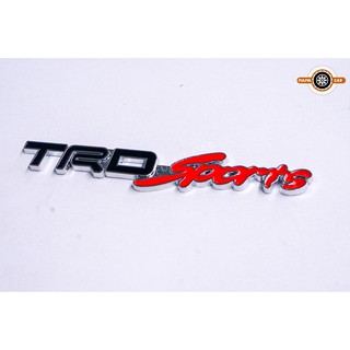 สติ๊กเกอร์อลูมิเนียมติดรถยนต์ตราโลโก้ Toyota TRD Sports ป้ายสัญลักษณ์สติกเกอร์รถสติ๊กเกอร์รถยนต์