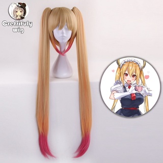 Misscoo Miss kobayashi Dragon Maid Tohru วิกผมยาวตรง ผสม Ombre สําหรับคอสเพลย์