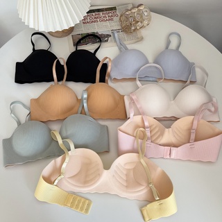 สินค้าพร้อมส่งจากไทย💥Angle Bra💥 (N612) เสื้อในไร้โครงสีพาสเทล  3 ตะขอเสริมฟองน้ำในตัว