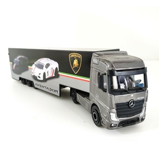 Majorette Truck - Mercedes Benz Actros + Lamborghini Aventador Team Container /scale 1/64 (10.2") no Package