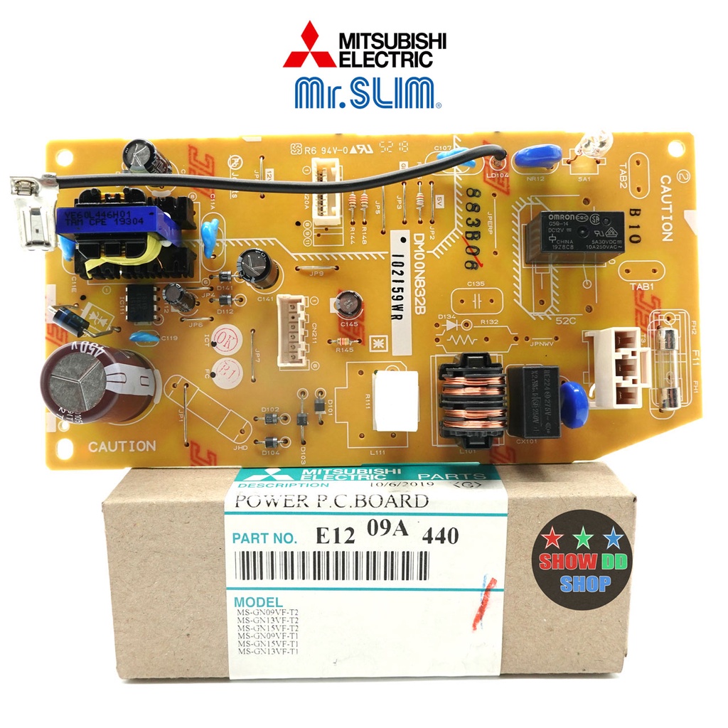 อะไหล่แท้ศูนย์มิตซู แผงเมนบอร์ดพาวเวอร์แอร์มิตซูบิชิ mitsubishi electric mr.slim E2209A440  ใช้กับ M