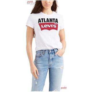 【KK】✷✷【leeee】 เสื้อยืดแขนสั้น Levis Womens The Perfect City Tee Shirt Sports T-shirt