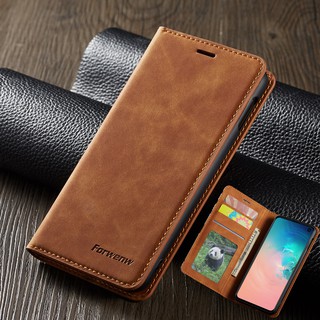 เคส for Samsung Galaxy S10 Case S7 Edge S8 S9 Plus S8+ S9+ S10+ S20+ Ultra S20 FE 5G Flip Cover เคสฝาพับ Retro PU Leather Card Slots เคสหนัง  Magnetic Wallet Mobile Phone Casing เคสฝาพับ เคสเปิดปิด