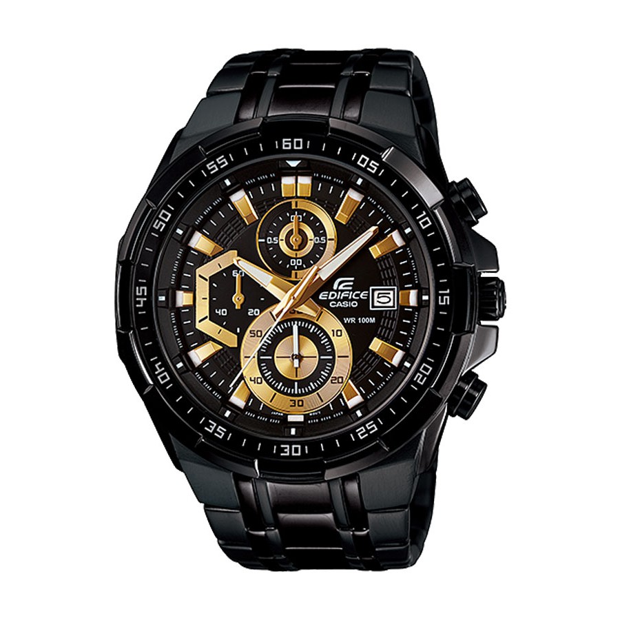 Casio Edifice นาฬิกาข้อมือผู้ชาย สายสแตนเลส  รุ่น EFR-539,EFR-539BK,EFR-539BK-1A - สีดำ