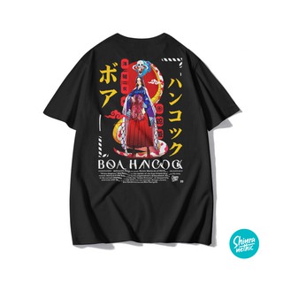 เสื้อยืดผู้ เสื้อยืด พิมพ์ลายการ์ตูนอนิเมะ มังงะ วันพีช Boa Han Shinranethic S-5XL